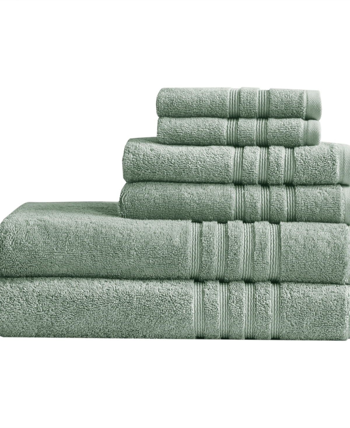 Clean Spaces Nurture Microbial Resistant 6-pc. Bath Towel Set, 30" X 54" In Green