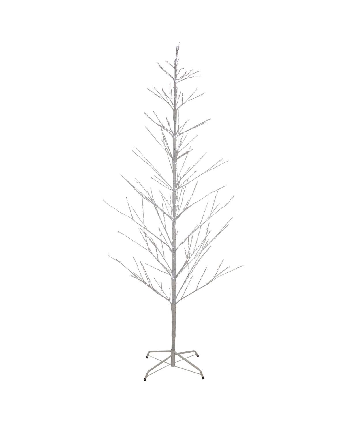 Northlight Led Lighted Birch Christmas Twig Tree With Pure White Lights, 6' In White