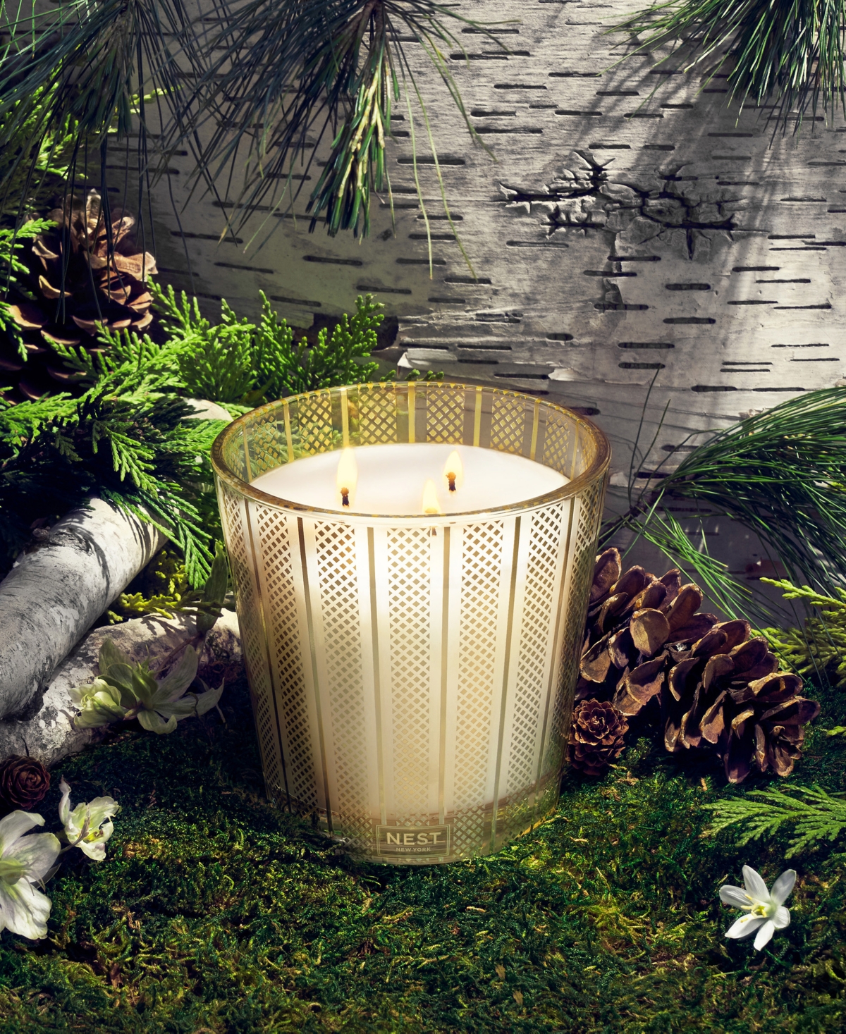 Rattan Driftwood & Chamomile 3-Wick Candle