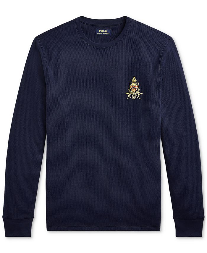 Polo Ralph Lauren Men s Waffle Knit Crest Embroidery Long Sleeve