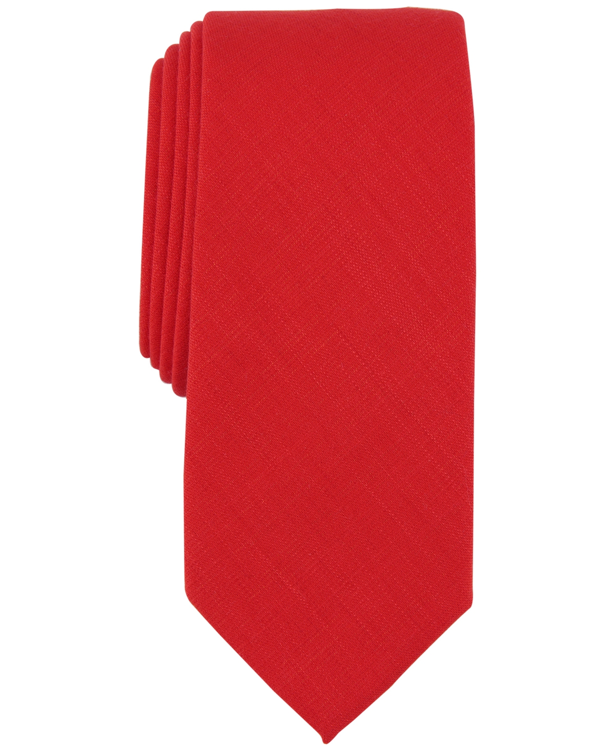 Shop Alfani Men's Britton Solid Tie, Created For Macy's In Red