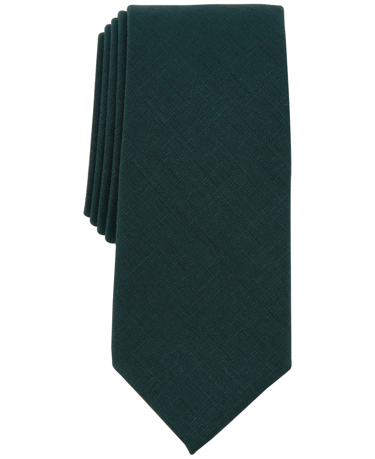 Alfani Men's Britton Solid Tie, Created For Macy's In Hunter