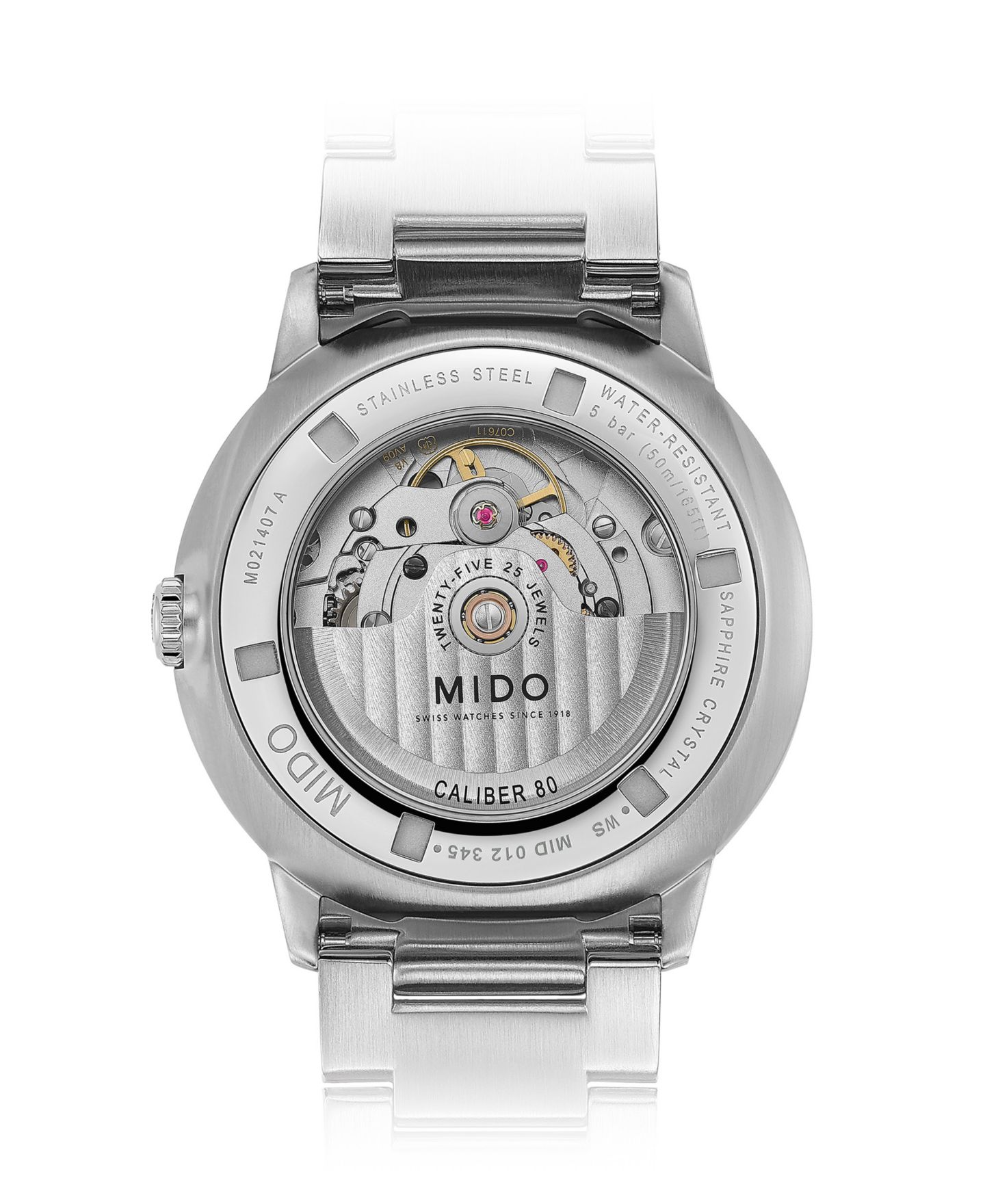 Мужские часы Mido Swiss Automatic Commander Stainless Steel Bracelet Watch 40mm — фото 2