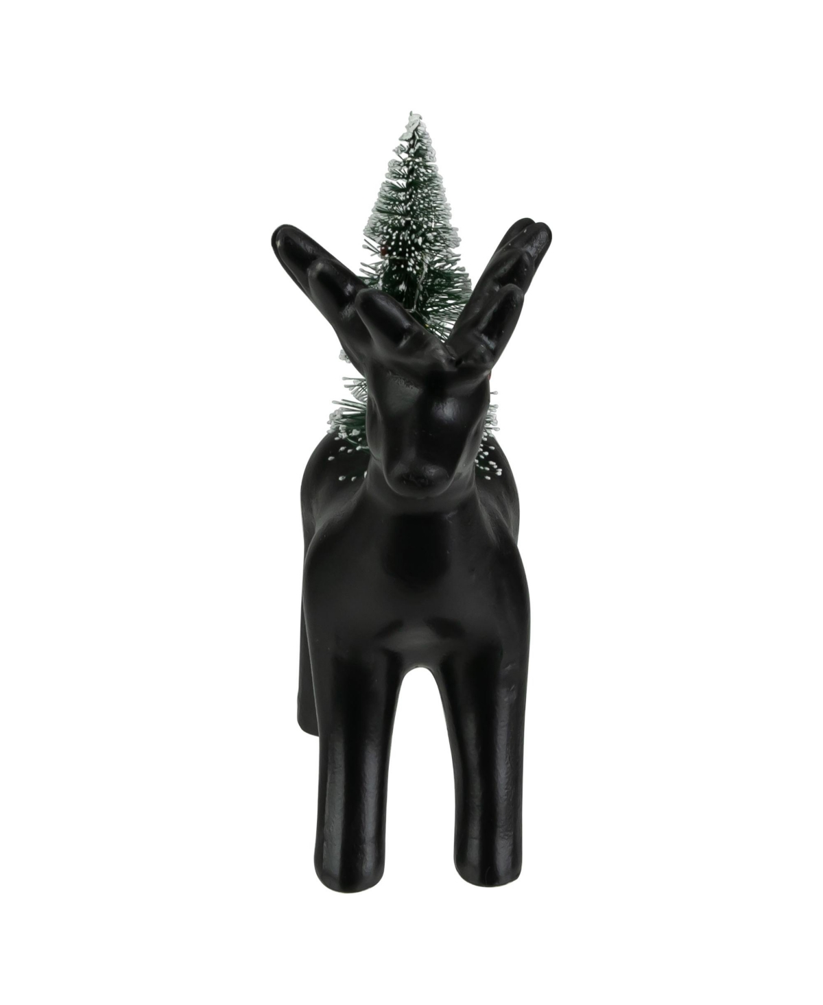 Northlight Led Lighted Ceramic Standing Reindeer With Christmas Tree Warm White Lights,
