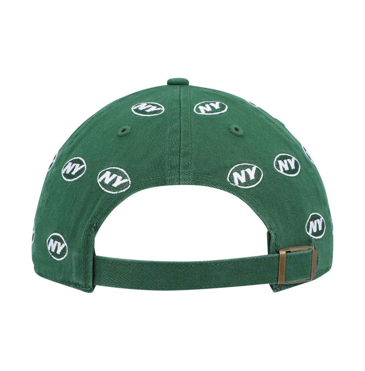 Женская кепка '47 Brand Green New York Jets Confetti Clean Up Adjustable Hat — фото 5