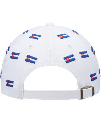Women's '47 White Denver Broncos Confetti Clean Up Adjustable Hat