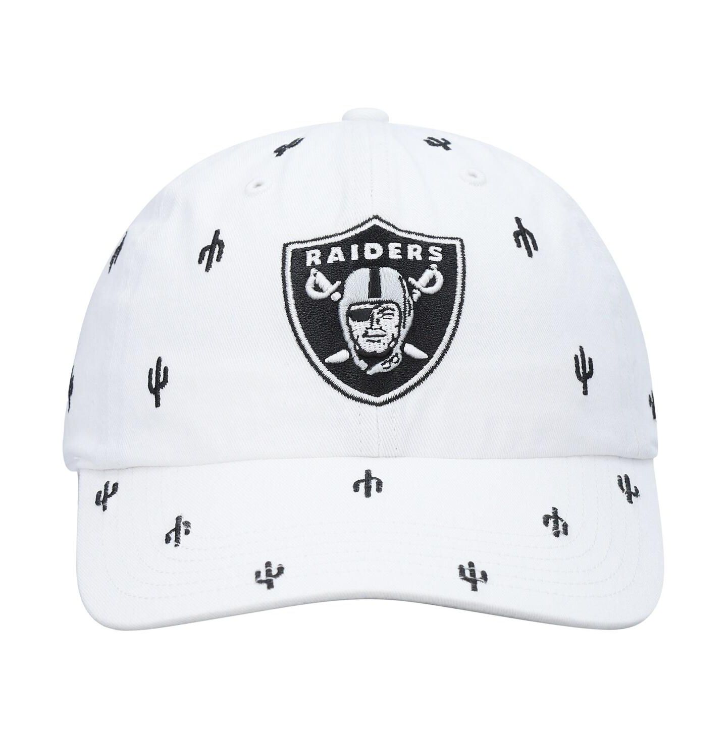 Женская кепка '47 Brand White Las Vegas Raiders Confetti Clean Up Adjustable Hat — фото 3