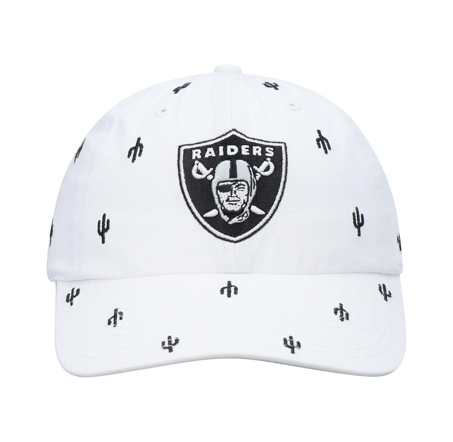 Women's '47 White Las Vegas Raiders Confetti Clean Up Adjustable Hat