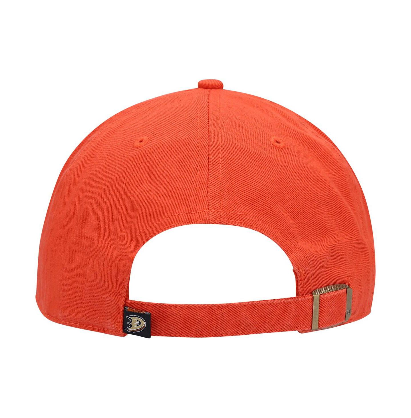 Мужская кепка '47 Brand Orange Anaheim Ducks Clean Up Adjustable Hat — фото 5