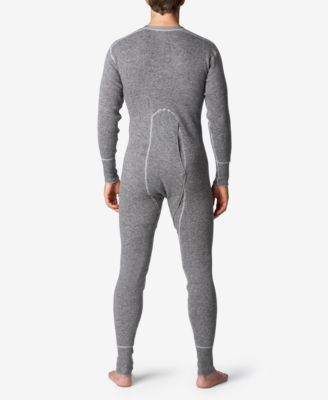 Men's Heavy Weight Rib Knit Wool Long Sleeve Onesie