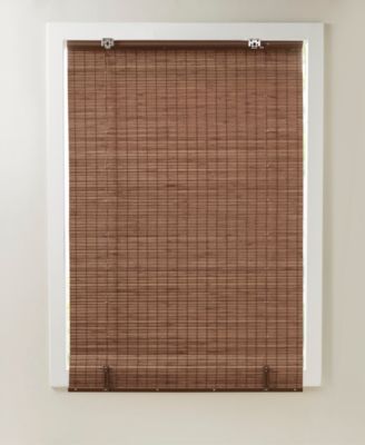 Bamboo Light Filtering Roman Shade, Single Panel for Bedroom, light filtering 100% Natural bamboo window Roman Shades for Living Room, Width 29 length 64 inches, Cordless Lift/Pull Teak Window Panel