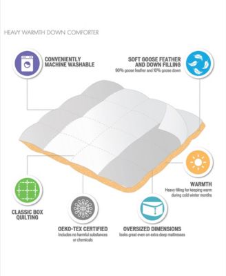 Heavy Warmth Goose Feather & Goose Down Filling Comforter, Full/Queen
