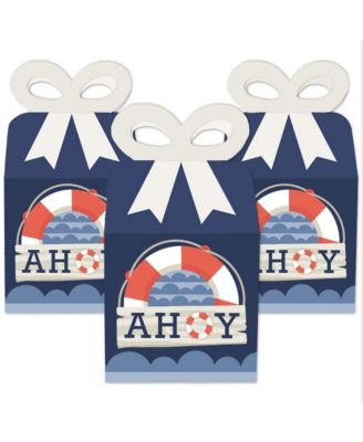Big Dot Of Happiness Ahoy Leckerli-Box – Nautische Motiv-Boxen Für Babyparty, 12 Stück, Geschenkbox