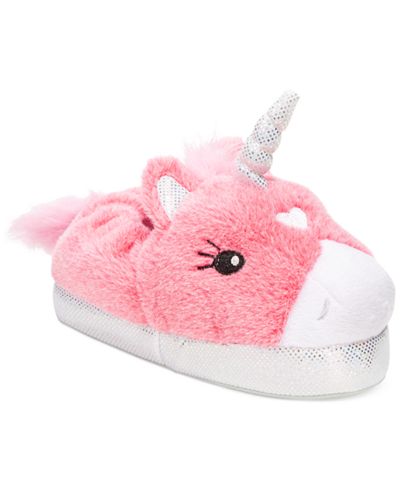 Stride Rite Little Girls' or Toddler Girls' Light-Up Unicorn Slippers