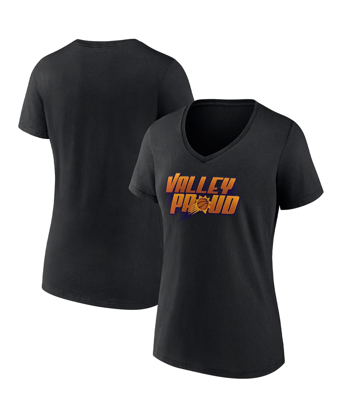 Women's FanaticsPhoenix Suns Hometown Collection Valley Proud V-Neck T-shirt - Black