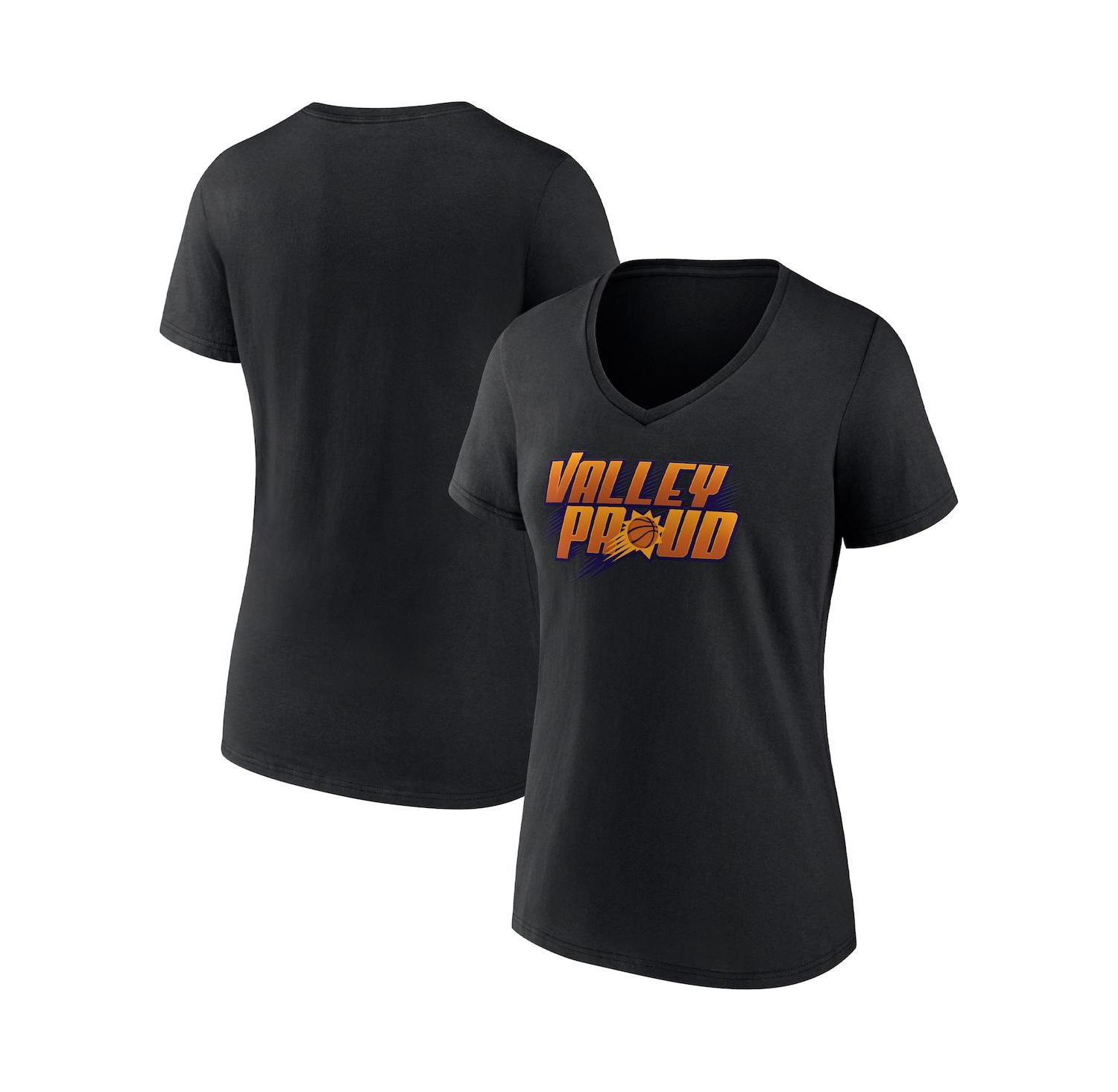Women's Black Phoenix Suns Hometown Collection Valley Proud V-Neck T-shirt