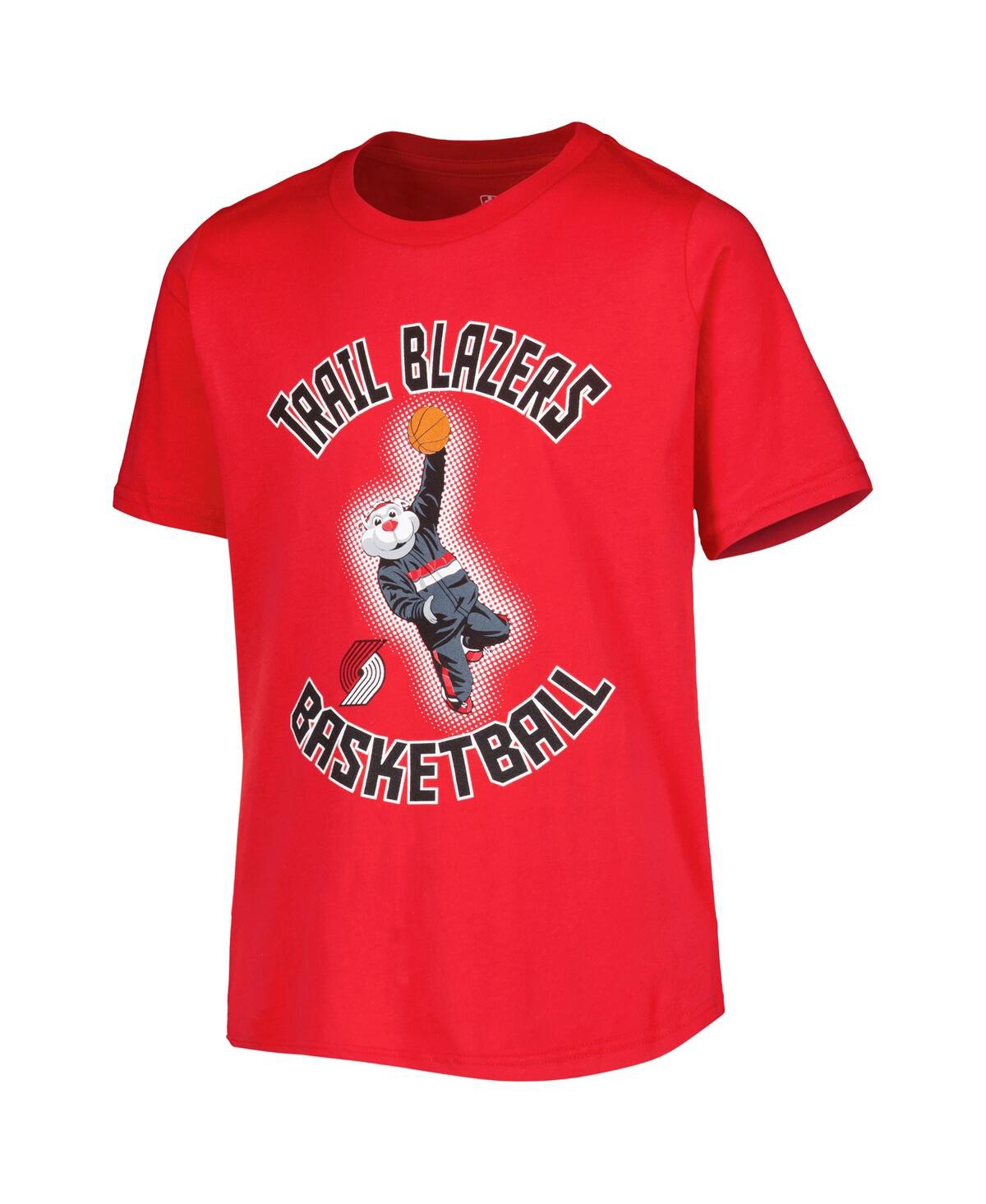 Shop Outerstuff Big Boys Red Portland Trail Blazers Mascot Show T-shirt