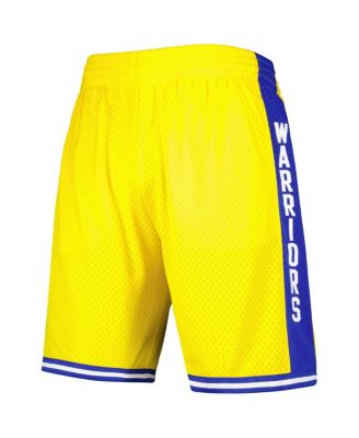 Men's Gold Golden State Warriors 1974-75 Hardwood Classics Swingman Shorts