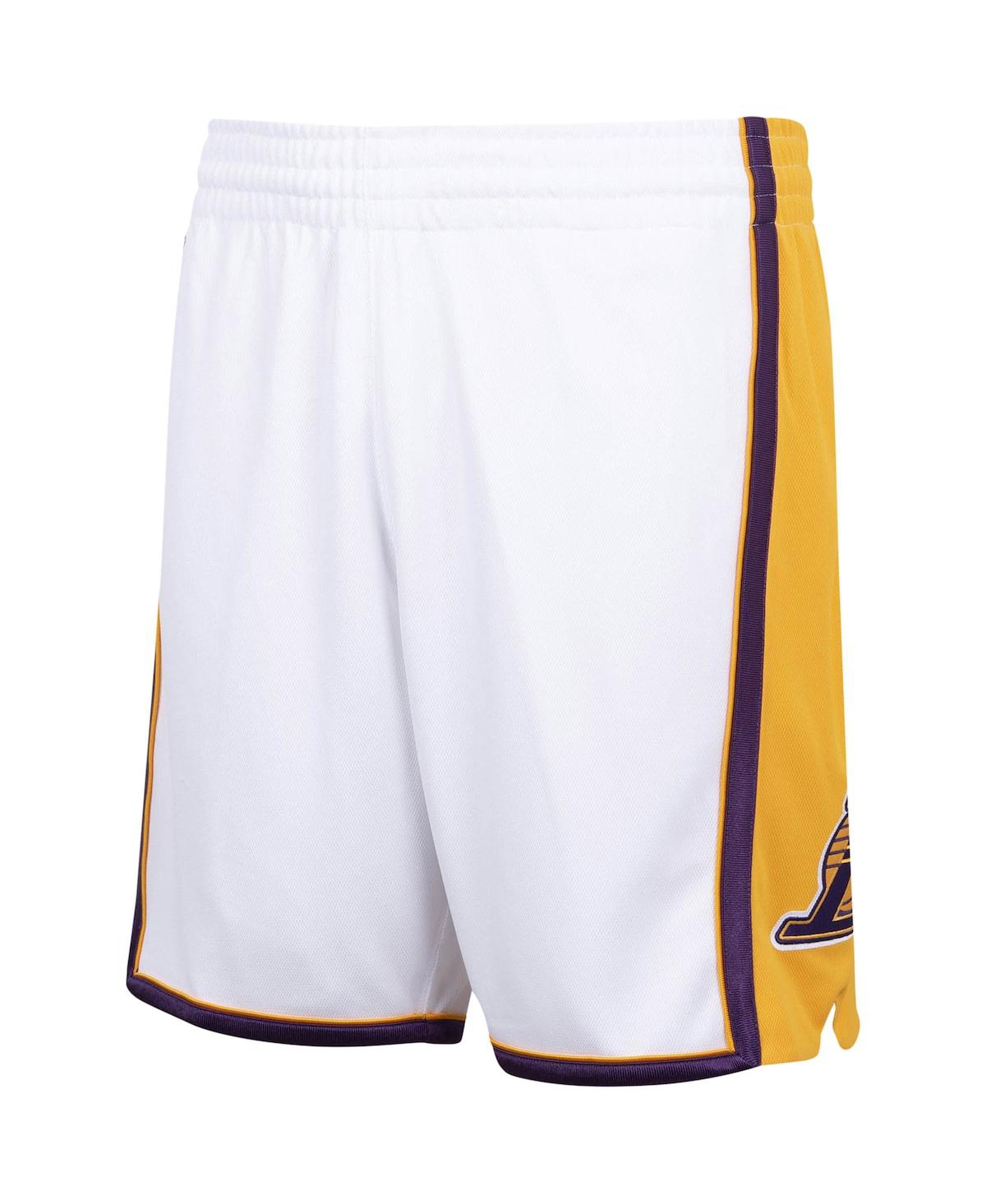 Mitchell & Ness Men's  White Los Angeles Lakers 2009/10 Hardwood Classics Authentic Shorts In White