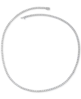 Men's Lab Grown Diamond 22" Tennis Necklace (10 ct. t.w.) in 10k White Gold
