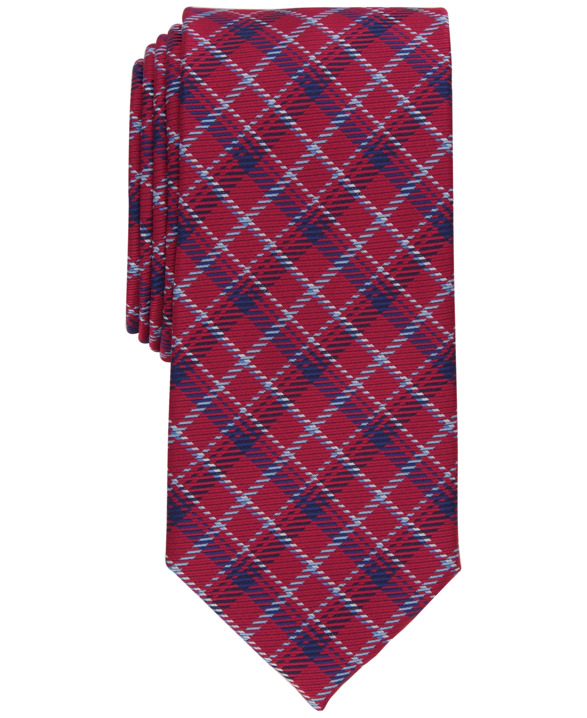 Club Room Men's Rivington Plaid Tie, Created For Macy's In Red