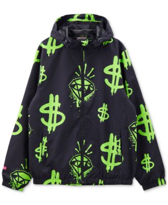 TANGO HOTEL - Men's Monopoly Green Graphic Zip-Up Hoodie