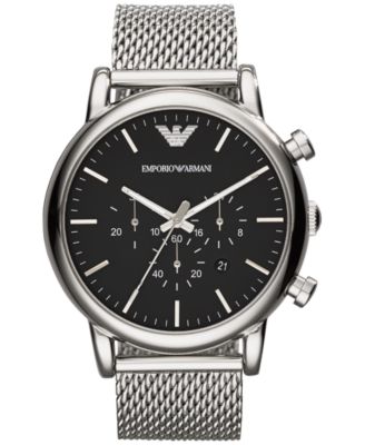 emporio armani silver watch