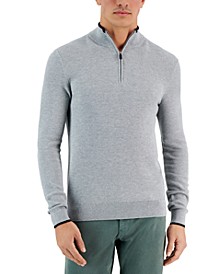 Men's Textured Quarter-Zip Sweater, Created for Macy's 
