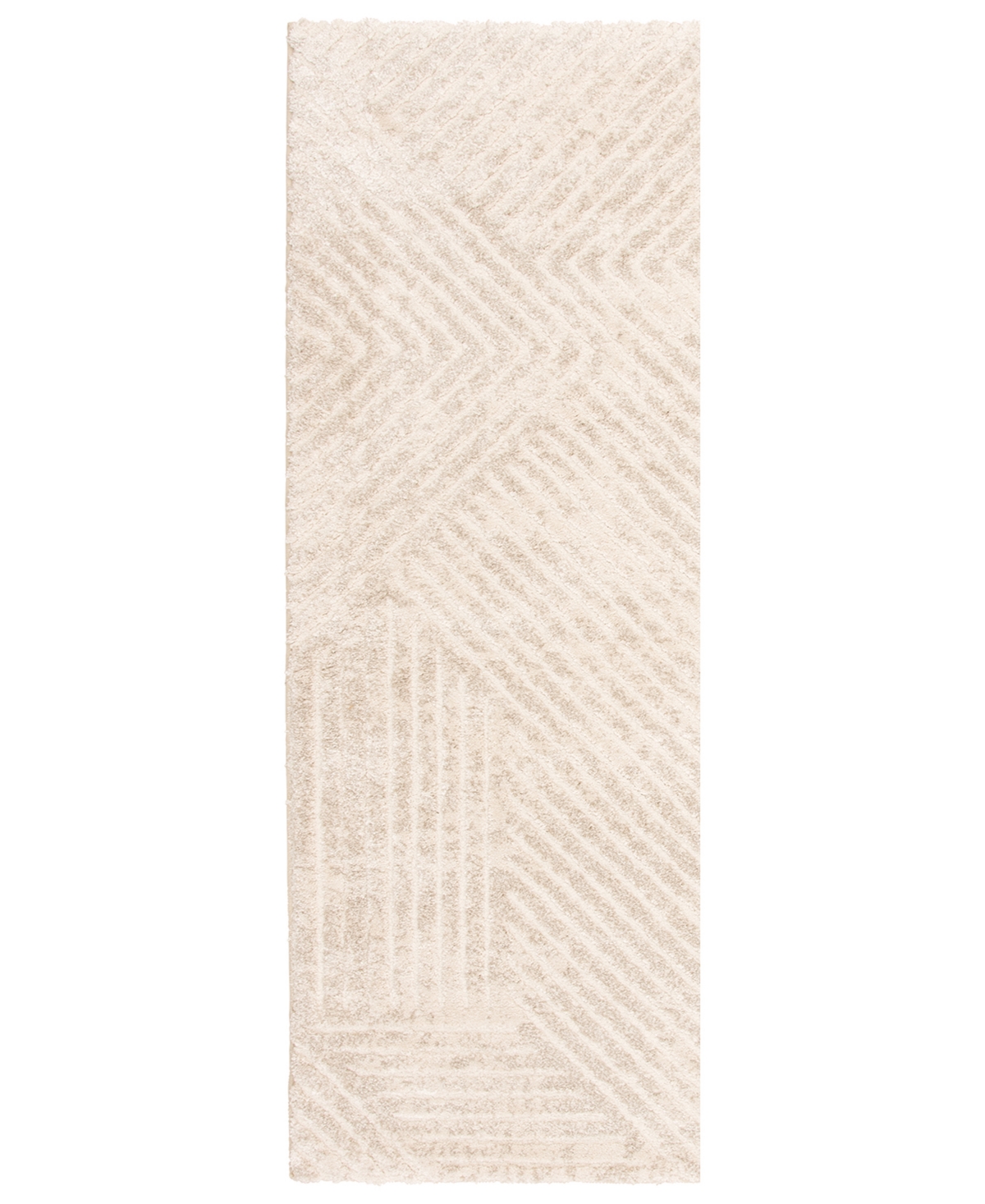 Km Home Leisure Cove Lace 2'3" X 7'7" Runner Area Rug In Ivory