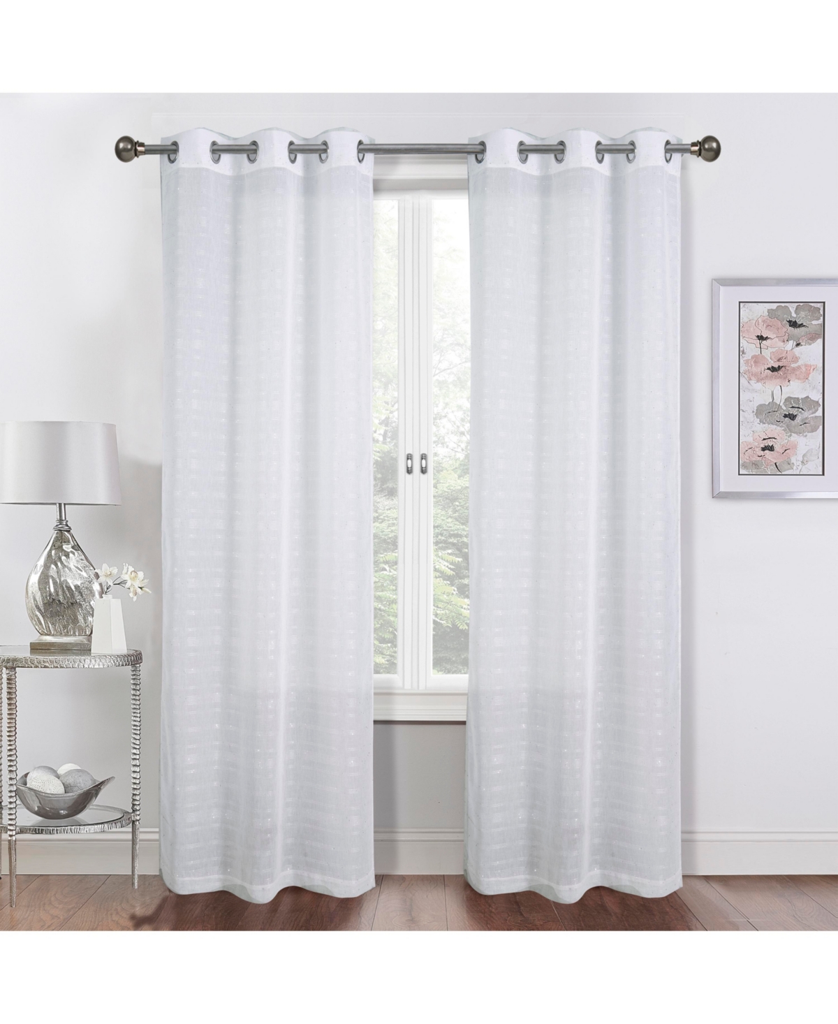 Shimmer Window Panel Set, 76" x 96" - Beige