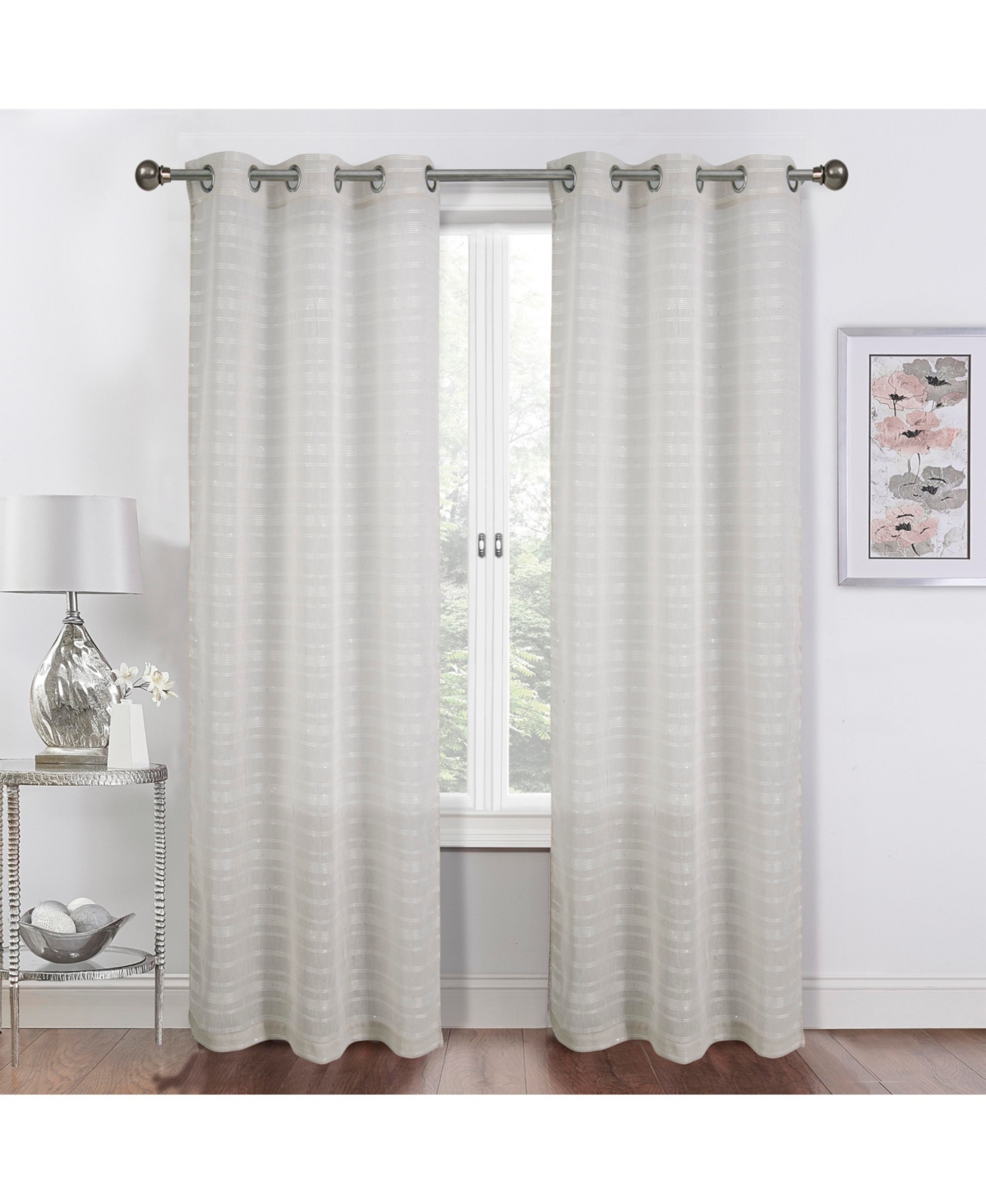 Shimmer Window Panel Set, 76" x 96" - Beige