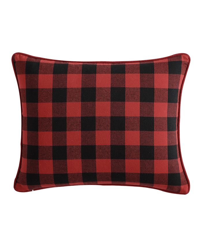 Eddie Bauer Cabin Plaid Bear Cotton Canvas 2 Piece Pillow Cover Set, 16
