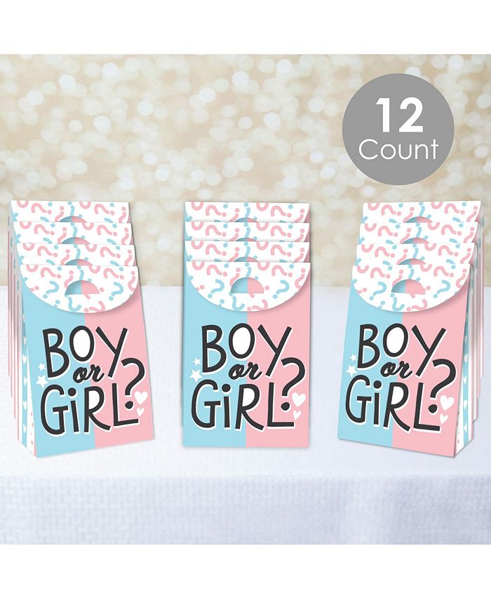 Big Dot of Happiness Baby Gender Reveal Team Boy or Girl Gift Favor