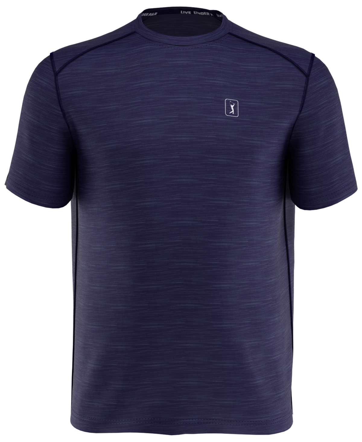 Men's Heathered Short Sleeve Crew Neck Knit Jersey T-Shirt - Peacoat Heather