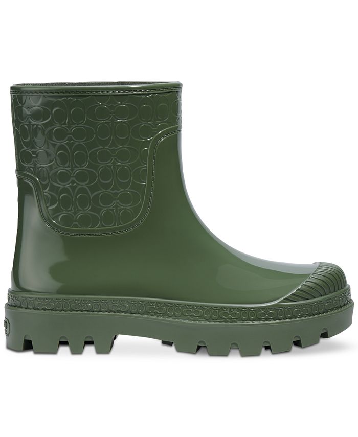 COACH Women's Millie Embossed PullOn Rain Booties & Reviews Booties