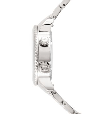Women's Elise Swiss Tri-Time Stainless Steel Bracelet Watch 33mm