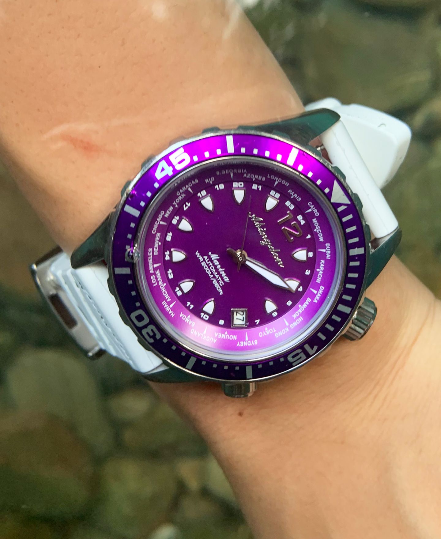 Женские часы Abingdon Co. Marina Diver's Multifunctional Titanium Bracelet Watch 40mm — фото 3
