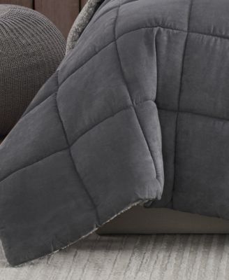 Sherwood Reversible Micro-suede Sherpa Comforter Set, King
