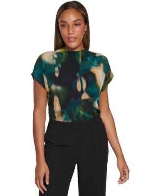 Calvin Klein - Women's Printed Short Sleeve Top