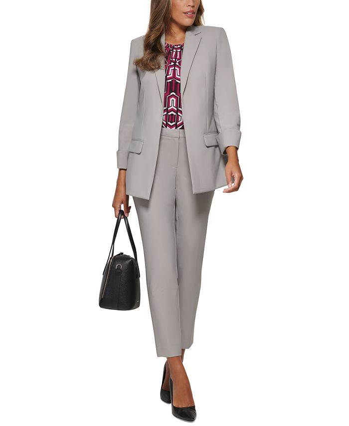 Calvin Klein Stretch Jacket, V-Neck Camisole Top & Infinite Stretch Pants & Reviews - Wear to Work - Macy's