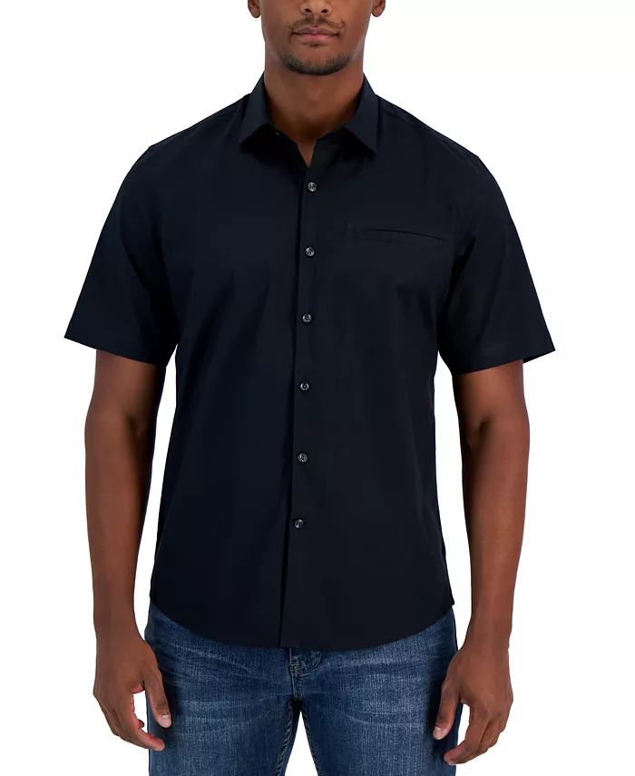 Men's Modern Classic-Fit Stretch Solid Button-Down Shirt - thumbnail 7