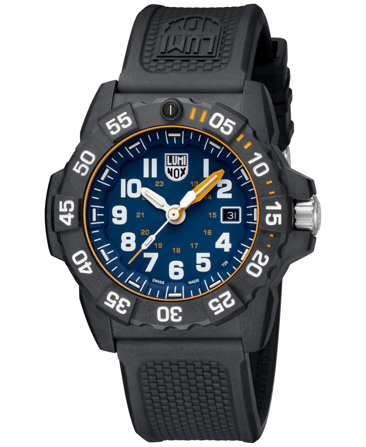 Luminox Men's Swiss Navy Seal Foundation Exclusive Military Dive Black Rubber Strap Watch 45mm In No Color