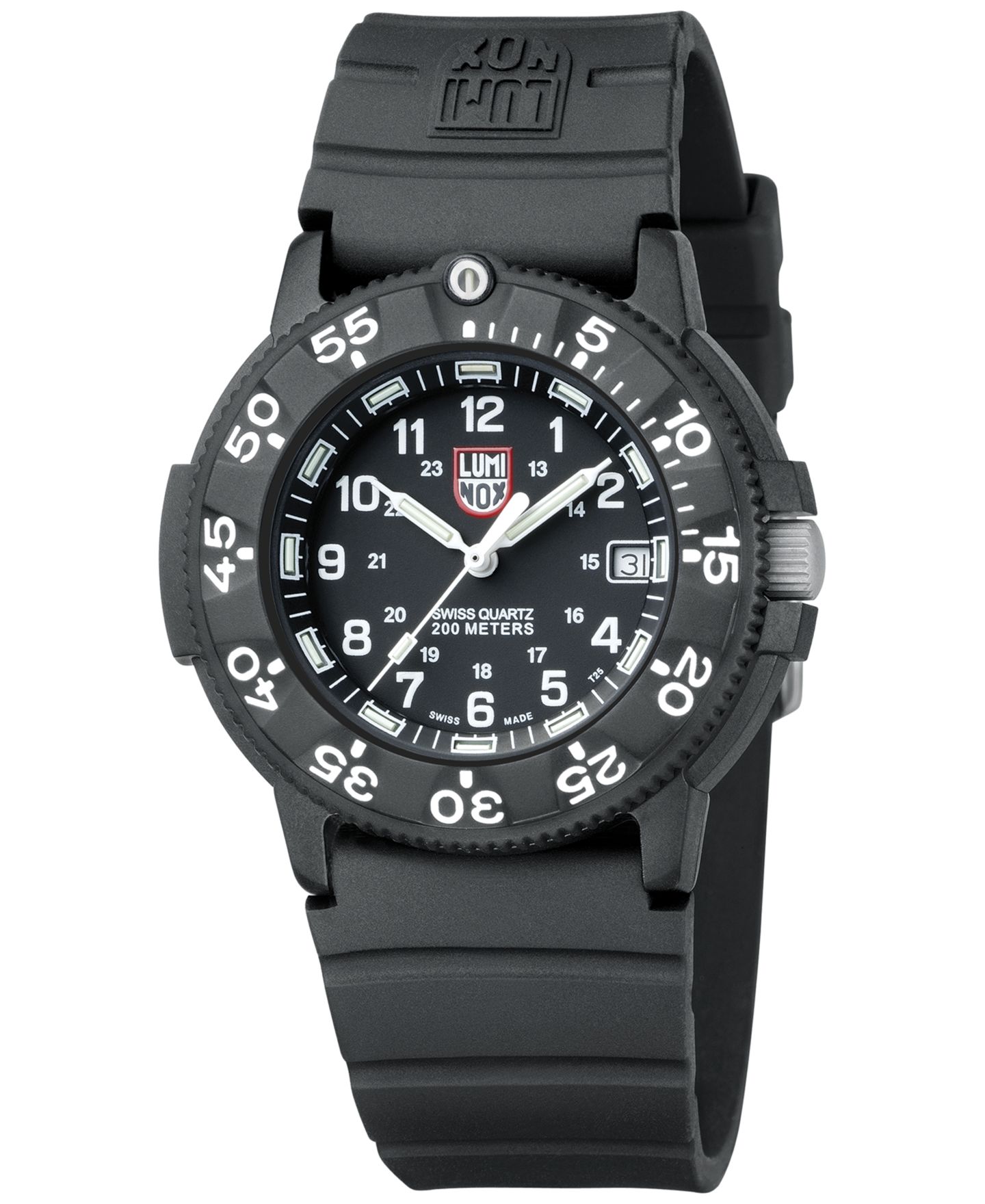 Мужские часы Luminox Swiss Original Navy Seal EVO Series Military Dive Black Rubber Strap Watch 43mm — фото 2