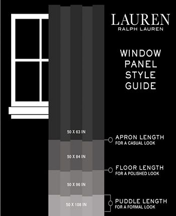 Lauren Ralph Lauren Jenkins Back Tab and Rod Pocket Light Filtering Curtain  Panel, 50