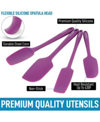 Heat Resistant Non-Stick 4-Piece Silicone Spatula Set for Cooking