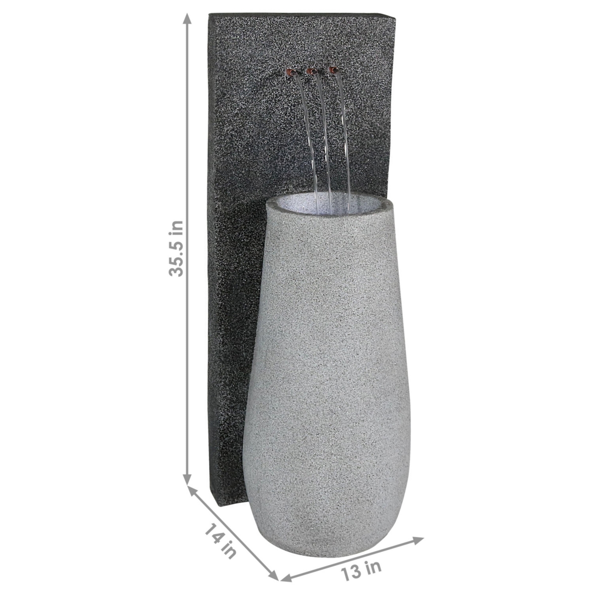 Sunnydaze Decor Three Stream Monterno Water Fountain with Led Lights -