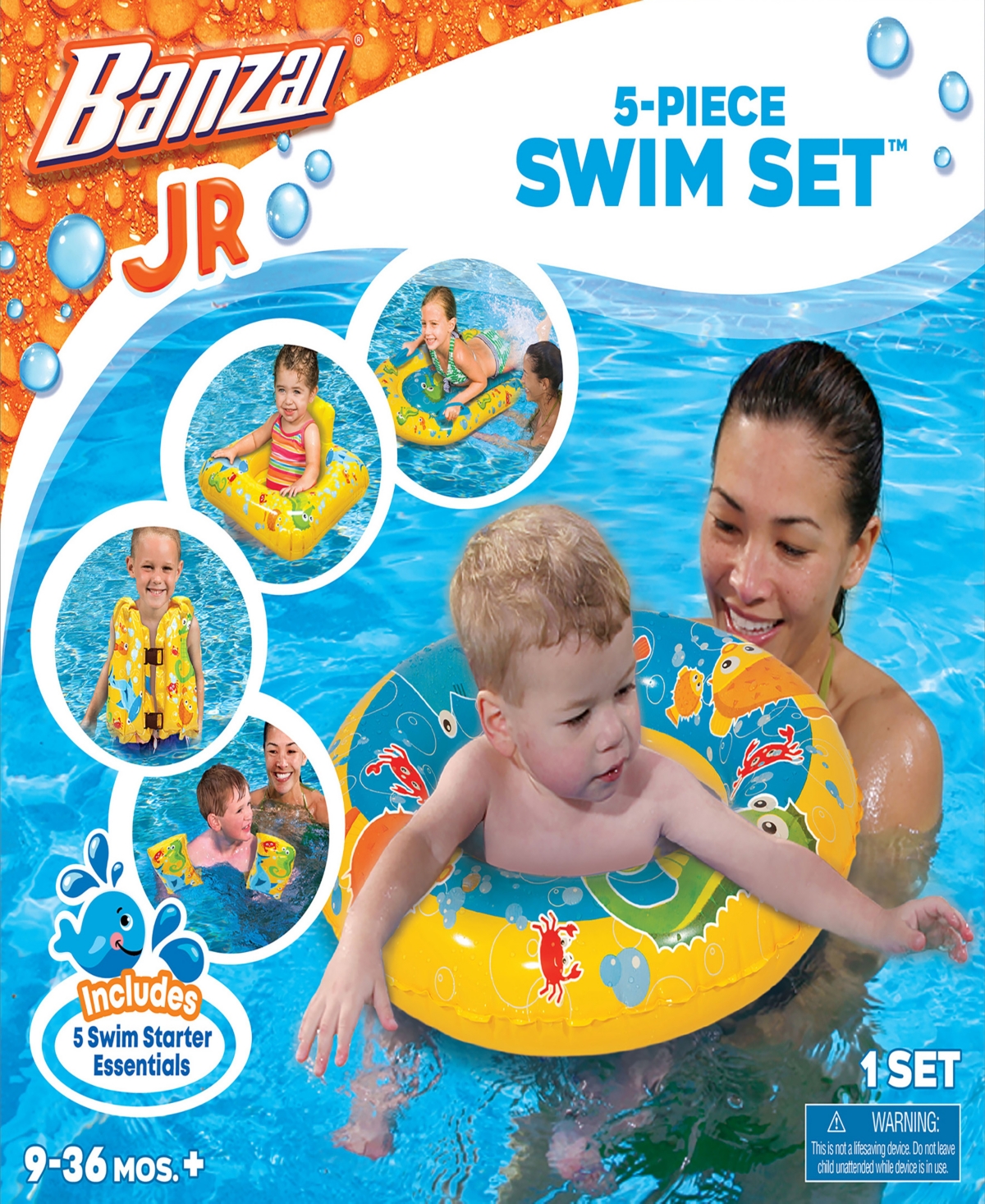 Banzai Jr. Swim Set, 5 Piece In Multi