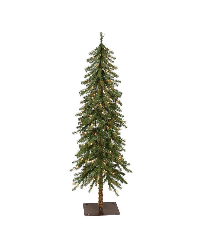 Puleo PreLit Alpine Artificial Christmas Tree with 150 Lights, 5' Macy's