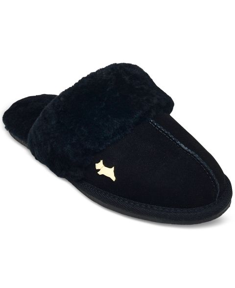 Женские тапочки Radley London Chelsea Creek из овчины, цвет: Чёрный