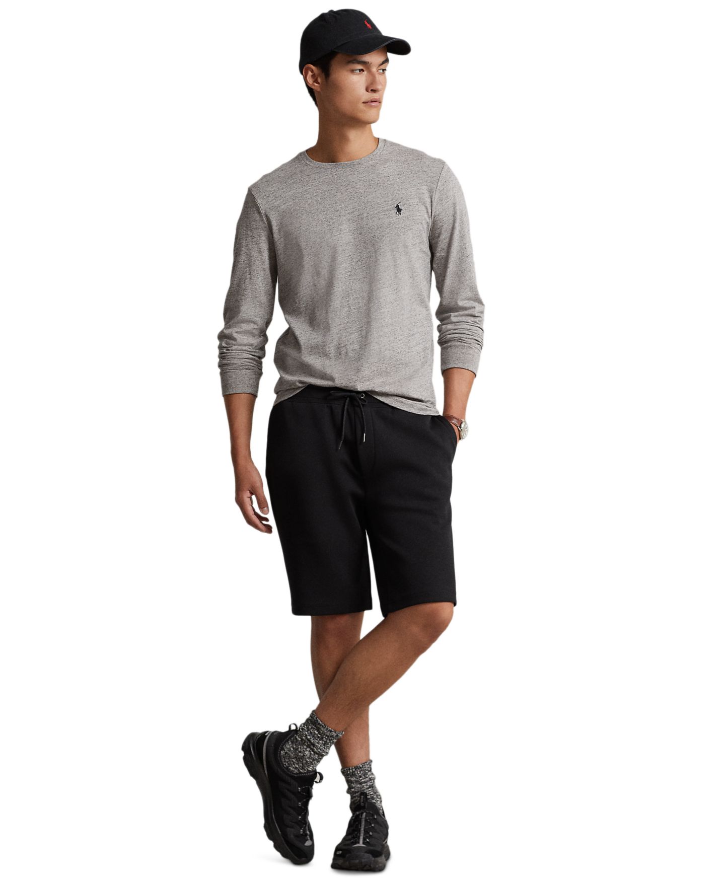 Мужские шорты Polo Ralph Lauren Double-Knit, цвет: Чёрный — фото 2